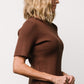 Stormi Ribbed Sweater Top | Brown