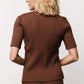 Stormi Ribbed Sweater Top | Brown