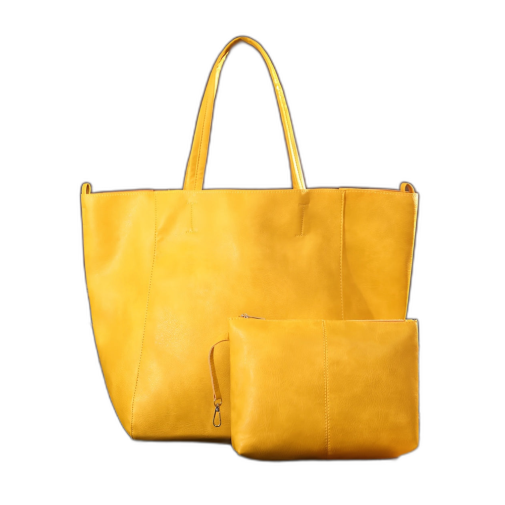Heather - Vegan Leather Tote Bag - Samberule