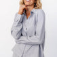 Tuscany Button Top | Blue Gray
