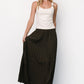Vinny Pleated Maxi Skirt | Charcoal