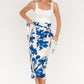 Vista Wrap Midi Skirt | Blue Print